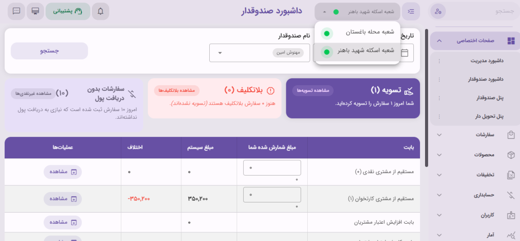 بهترین نرم افزار رستوران چند شعبه