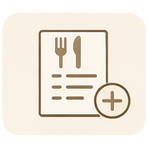 اضافه کردن آیتم های مختلف منو